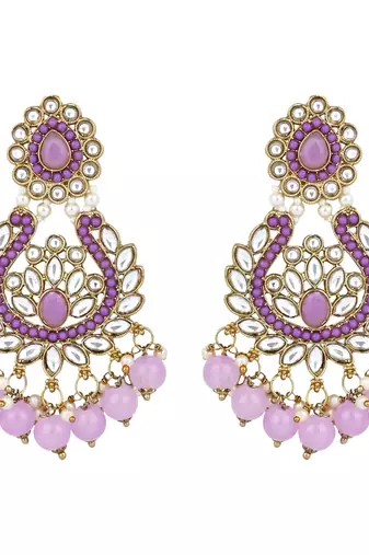 traditional kundan pearl drop choker necklace jewellery with earrings & maang tikka set for women/girls