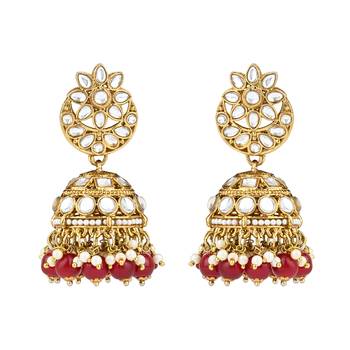 unique design multi layer statement handmade choker necklace jewellery & jhumka earring set for women & girls 3