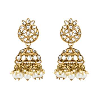 unique design multi layer statement handmade choker necklace jewellery & jhumka earring set for women & girls 3