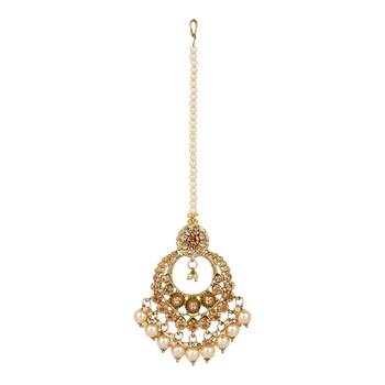 traditional kundan pearl choker necklace jewellery & earrings set for women girls 4