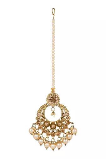 traditional kundan pearl choker necklace jewellery & earrings set for women girls