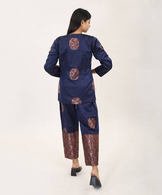Blue silk brocade suit 4