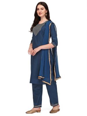 Flute fashion embroidery kurta sets for women 3