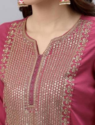 Flute fashion embroidered kurtaset for women 3