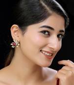 Gold finish kundan studs