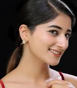 Gold finish bird kundan studs