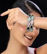 Faux  navratan polki bangles