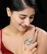 Faux green polki bracelet