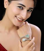 Faux green polki bracelet