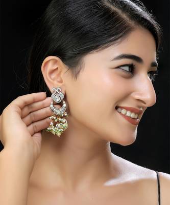 Faux polki kundan danglers 1