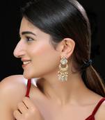 Faux polki kundan danglers