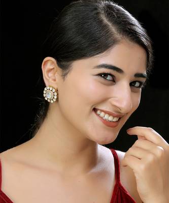 Faux polki kundan studs 1