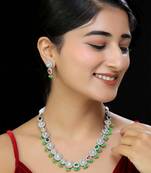 Navratna faux polki necklace set