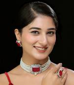 Faux polki choker set