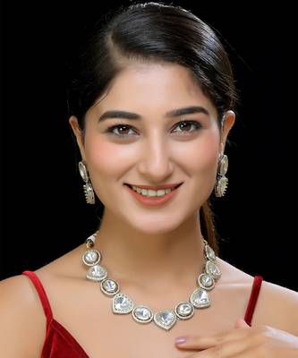 Faux polki necklace set 1
