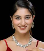 Faux polki necklace set