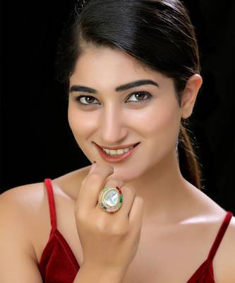 Navratna faux polki ring 1