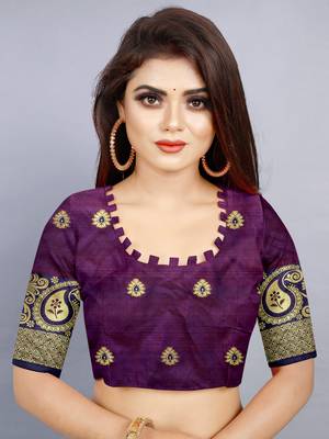 Dark pink  colour banarasi silk saree 5