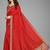 Red colour vichitra silk saree with jacquard blouse