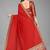 Red colour vichitra silk saree with jacquard blouse