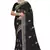 Black Zari Embroidered Border Georgette Saree With Blouse Piece