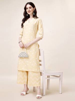 WILNERCROWN Designer  calf length ethnic set kurta, pant  set for women for casual and festive wear 3