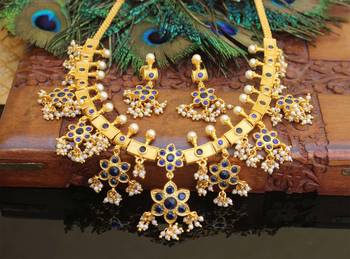 Gold platted ruby necklace set 1