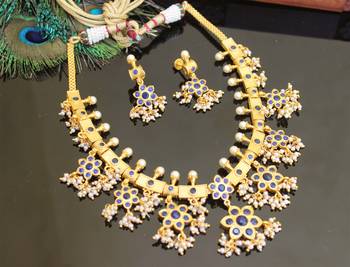 Gold platted ruby necklace set 2