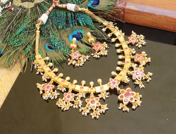 Gold platted ruby necklace set 2