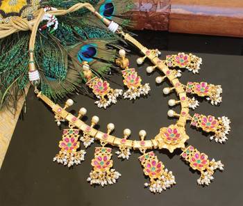 Gold platted ruby necklace set 2