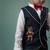 Denim blue waistcoat shirt set