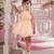Peach viscose organza dress