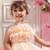 Peach viscose organza dress