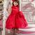 Red viscose organza dress