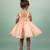 Peach viscose organza dress