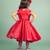 Red viscose organza dress