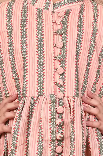 Basil printed cape set