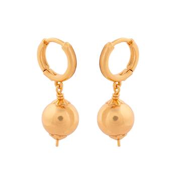 Golden Beads Necklace and Earrings Set Short 4