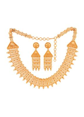 Matt polish necklace and earrings set 3