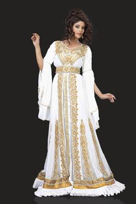 Wedding takchita white moroccan kaftan 4