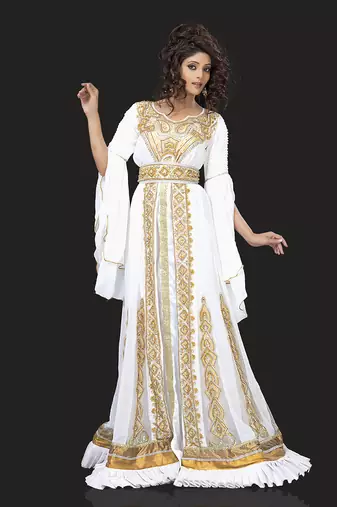 Wedding takchita white moroccan kaftan