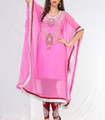 Designer arabic pink kaftan