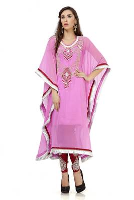 Designer arabic pink kaftan 2