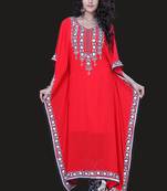 Red designer dubai kaftan