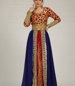 Royal blue designer islamic takchita moroccan kaftan