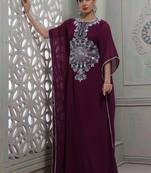 Purple designer partywear caftan