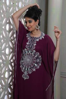 Purple designer partywear caftan 2