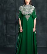 Classic green handmade designer caftan
