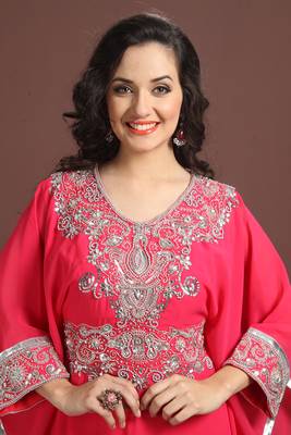 Supercool pink designer arabic caftan 2