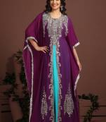Blue and purple exclusive kaftans designer caftan